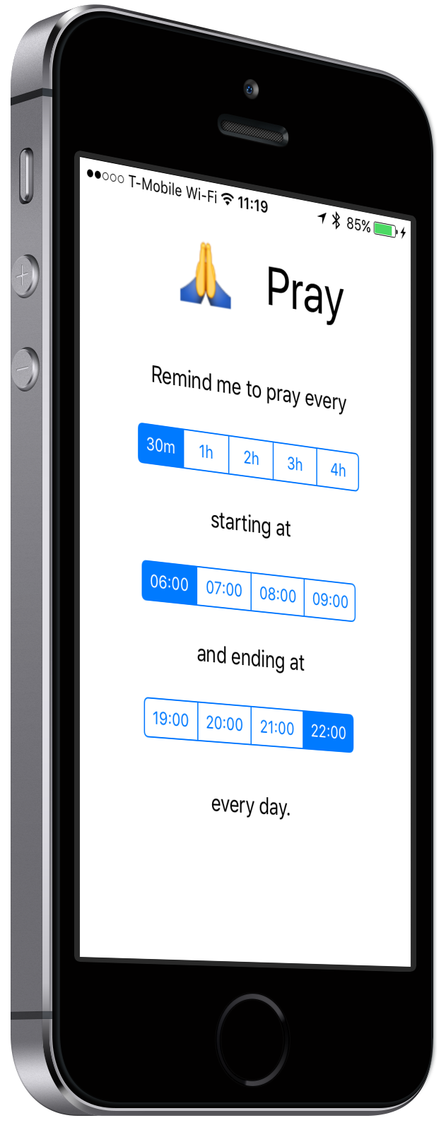 PrayNow on iPhone 5s